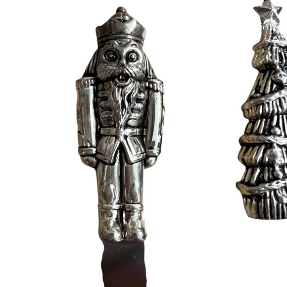 Wallace Christmas Spreader Set Of 4 Stainless Steel &‎ Zinc Handles - Picture 3 of 8